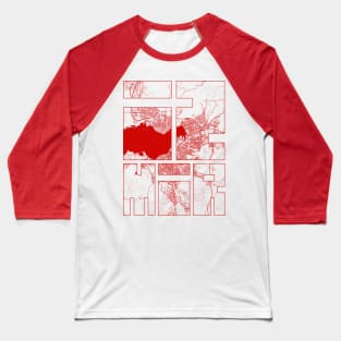 Izmir, Turkey City Map Typography - Oriental Baseball T-Shirt